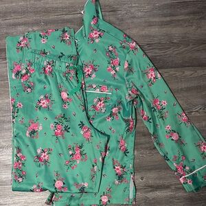 Floral Green Pajama Set